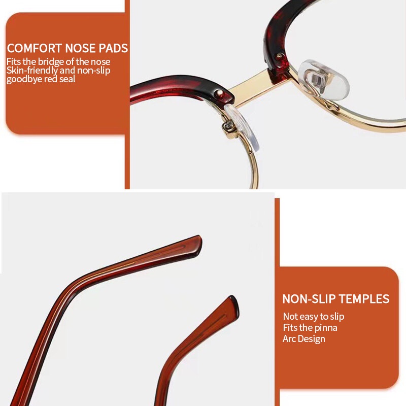 Kính Đọc Sách Gọng Lớn Bằng Kim Loại Pha Lê Thời Trang Thoải Mái