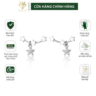 Khuyên tai bạc Ý s925 ngôi sao World Star G2585 - AROCH Jewelry
