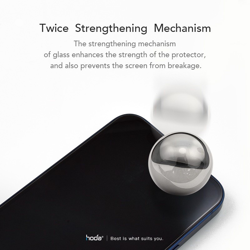 Kính cường lực full màn HODA CORNING cho Smart IPhone 15 ProMax,14 Promax ,14 Pro,13 Promax /12 Promax kèm khung trợ dán