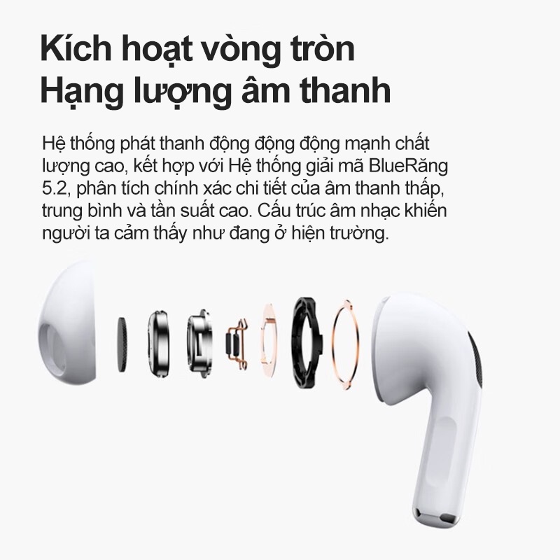 Disney Tai nghe nhét tai bluetooth không dây âm thanh hifi có micro màn hình hd