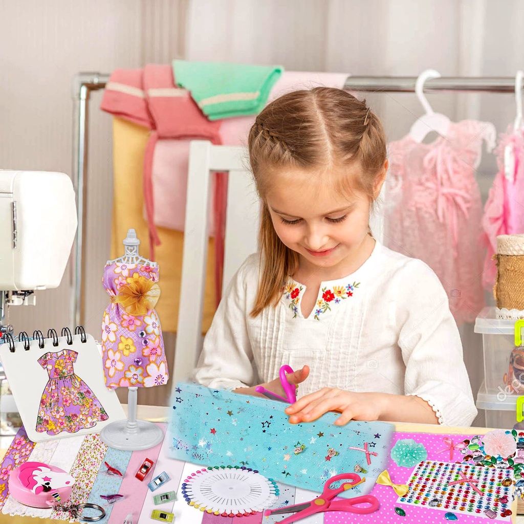 Gói Vật Liệu Thiết Kế Váy Áo Búp Bê cho trẻ em tập làm