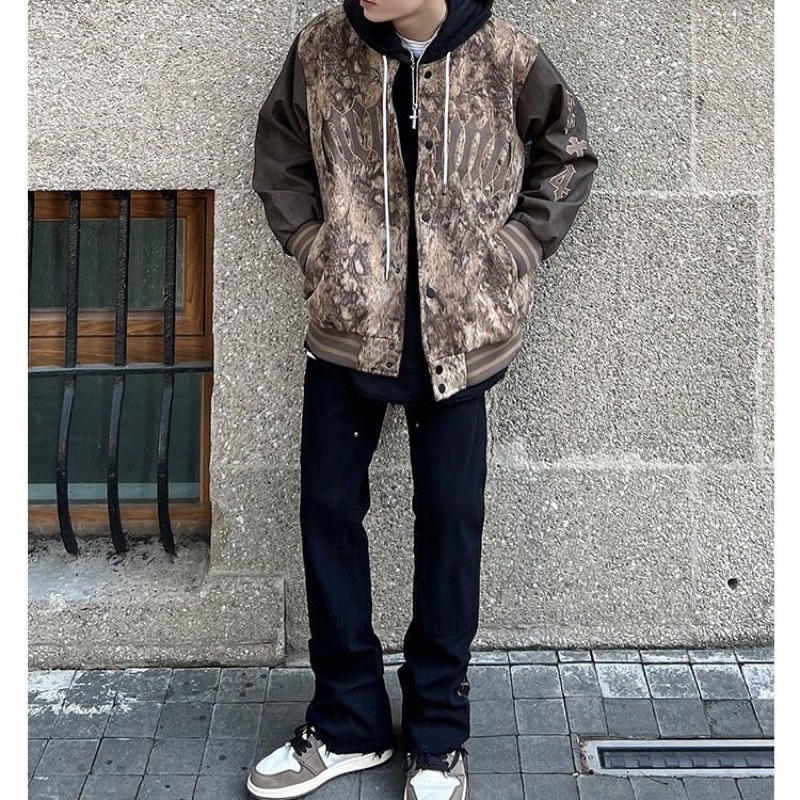 Quần jean zip khoá nam ENK dáng đứng kết hợp loe phong cách retro đường phố