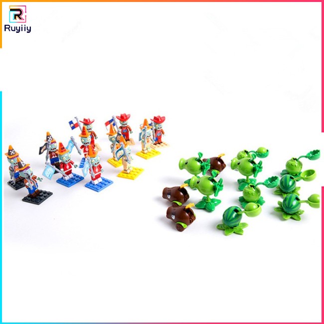 Bộ Đồ Chơi Xếp Hình Plants vs Zombies Bằng ABS PVZ Giáo Dục Sớm RU3