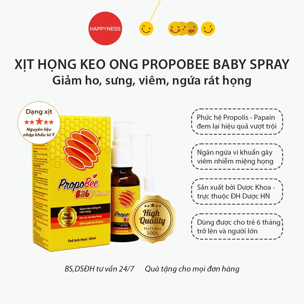 Xịt mũi, họng keo ong Dược Khoa - Proposol baby, Propobee baby spray -