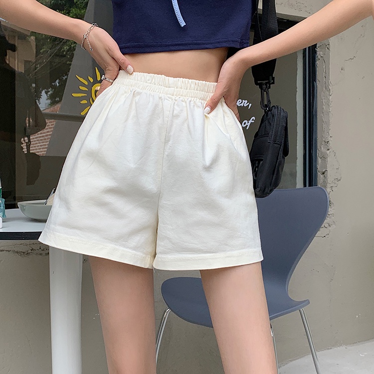 Quần short YEYA ống rộng lưng thun phong cách Hàn Quốc thời trang cho nữ
