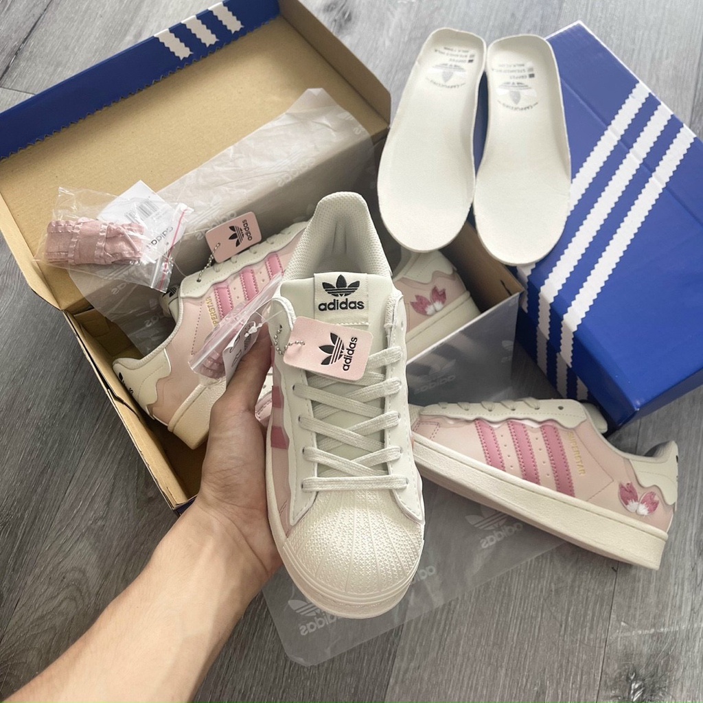 Giày Thể Thao Adidas Superstar Trắng, Giày Sneaker Adidas mũi sò bản S.Cấp full size nữ nam bản mới nhất 2022