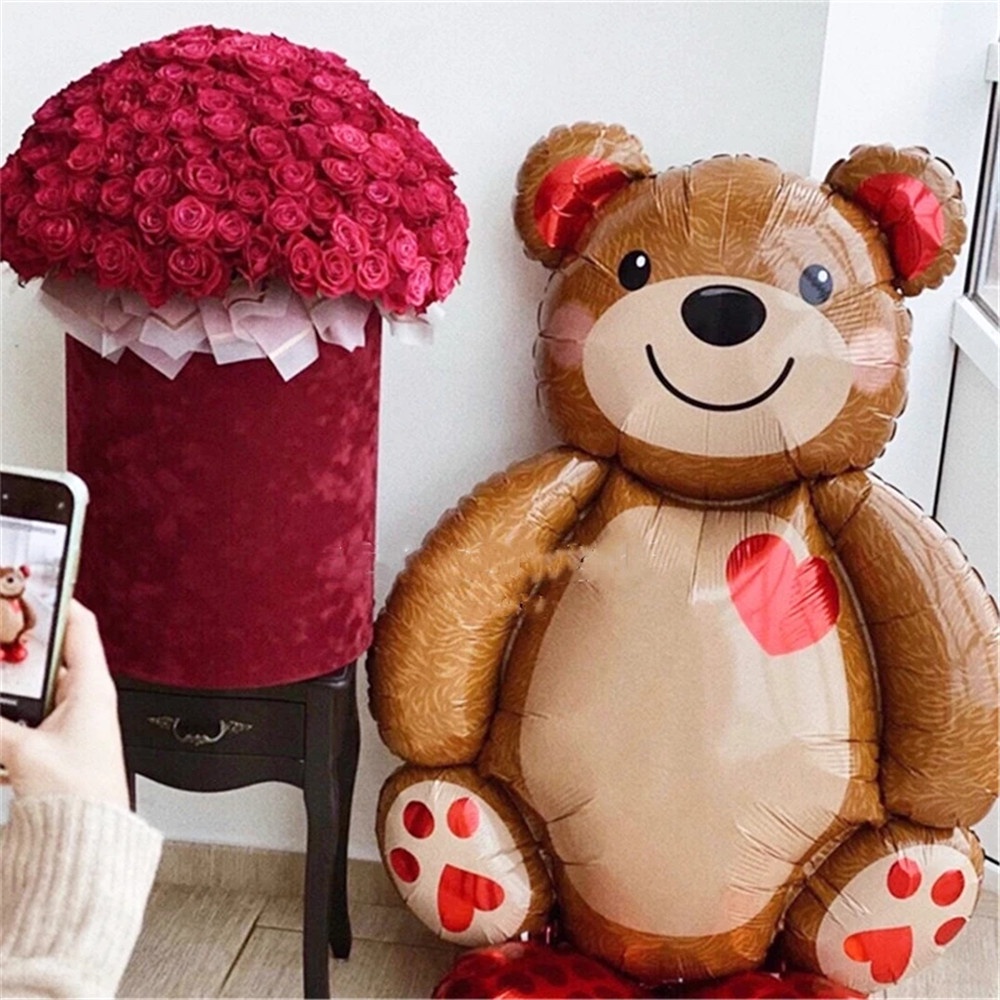 Bong Bóng Hình Gấu 3d 91 * 65cm Trang Trí Tiệc