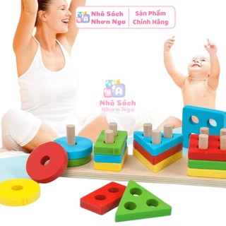 Đồ Chơi Thả 4 Cọc Gỗ Dạng Dài