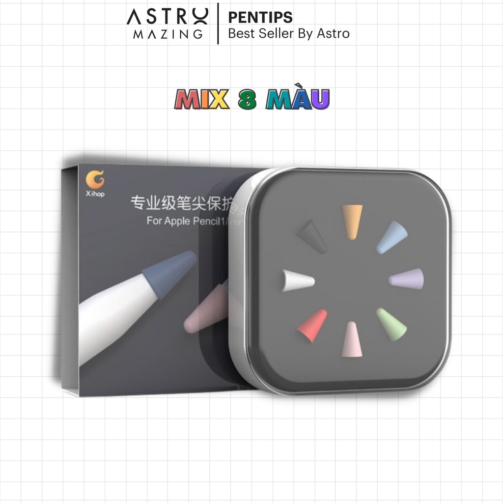 [Pentips] Vỏ bọc AstroMazing bảo vệ đầu ngòi bút Apple Pencil 1 và 2 bằng TPU / Silicon chống trượt, ốp silicone pencil | BigBuy360 - bigbuy360.vn