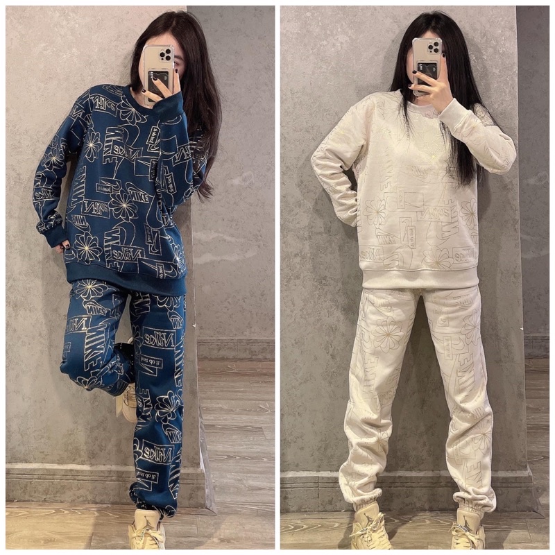 (ảnh thật) Áo tay dài SWEATSHIRTS m/ lb hàng chuẩn chi tiết( có tách lẻ set áo quần)