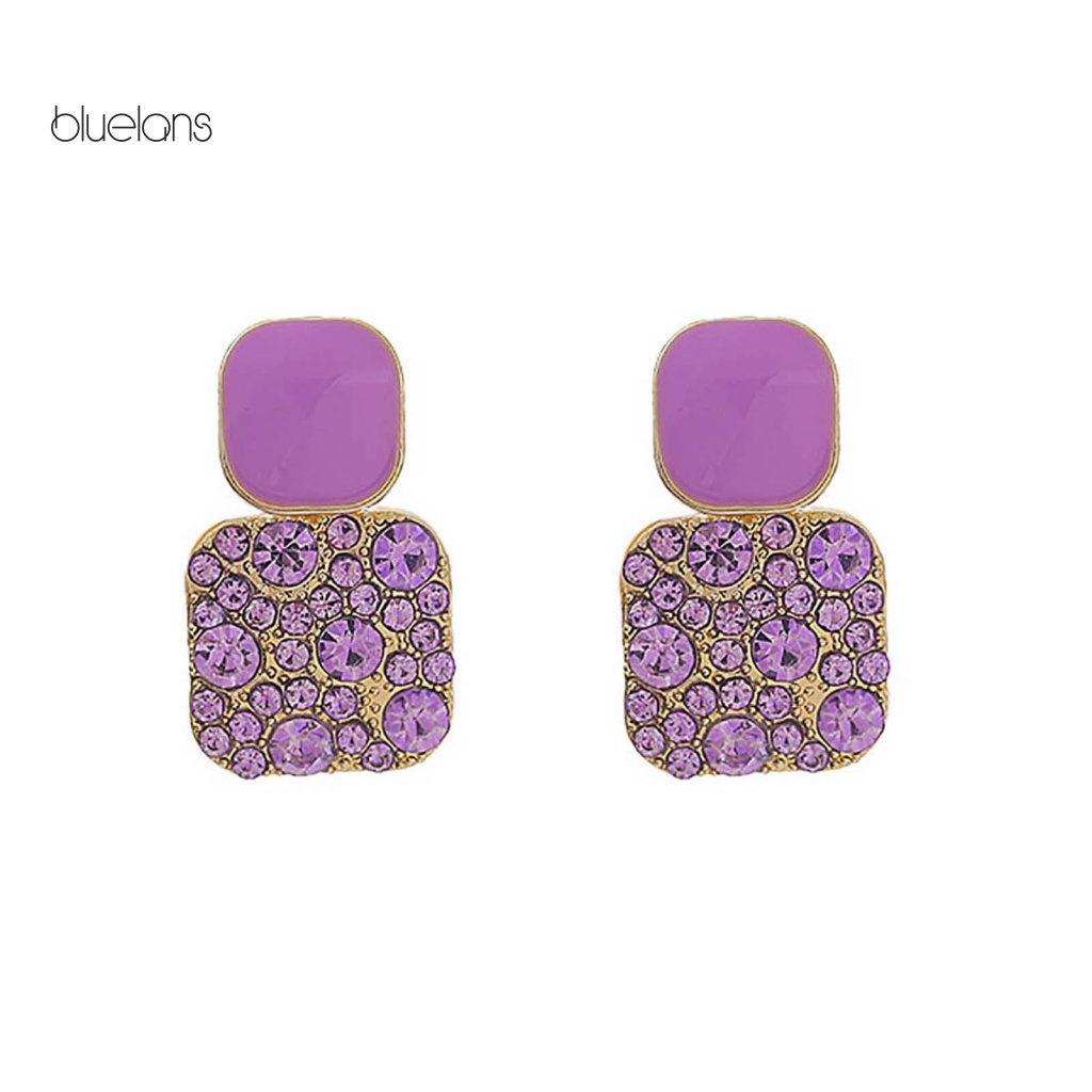 1 Đôi Bông Tai Đính Đá Thời Trang Âu Mỹ