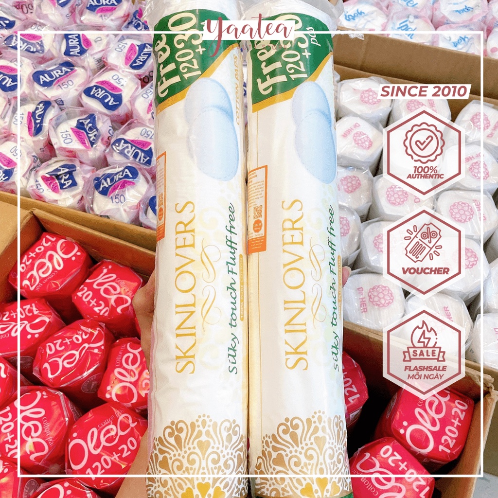 Bông Tẩy Trang Skin Loves 120+30 miếng