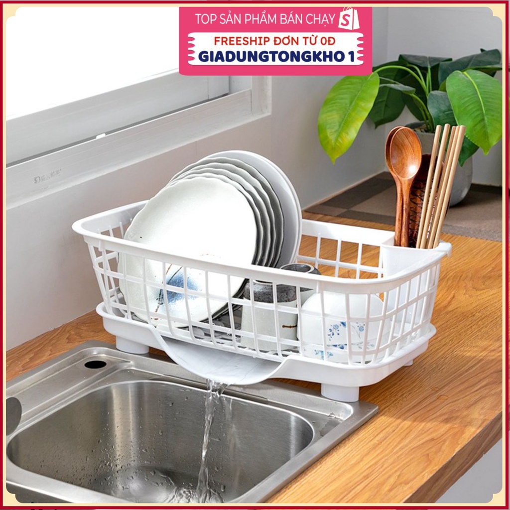 (Bán Buôn Sỉ) Khay Nhựa Úp Chén Bát Ráo Nước Tiện Lợi T2