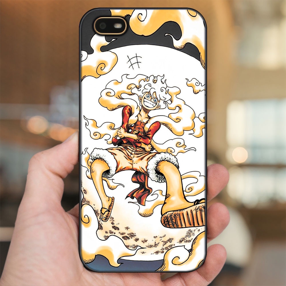 Ốp lưng Oppo A1K viền đen in hình Luffy Gear 5 Nika One Piece Đảo Hải Tặc