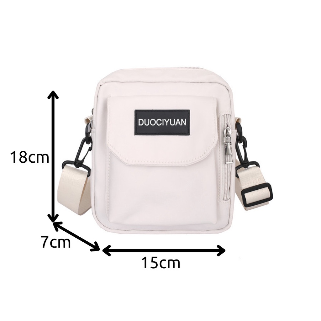 Túi Đeo chéo canvas mini nam nữ đi chơi thời trang unisex dễ thương phong cách hàn quốc