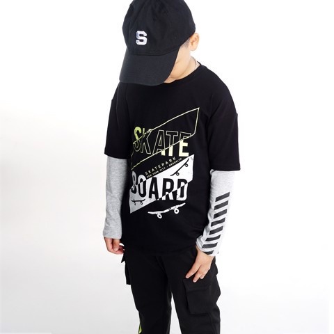 ÁO PHÔNG BÉ TRAI DÀI TAY 2 LỚP