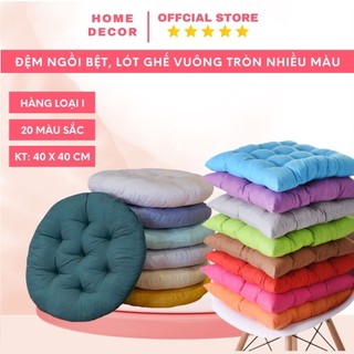 Đệm ngồi bệt, lót ghế HOME DECOR kích thước 40x40cm hình tròn vuông gồm 20 màu đơn sắc khác nhau decor trang trí nhà cửa