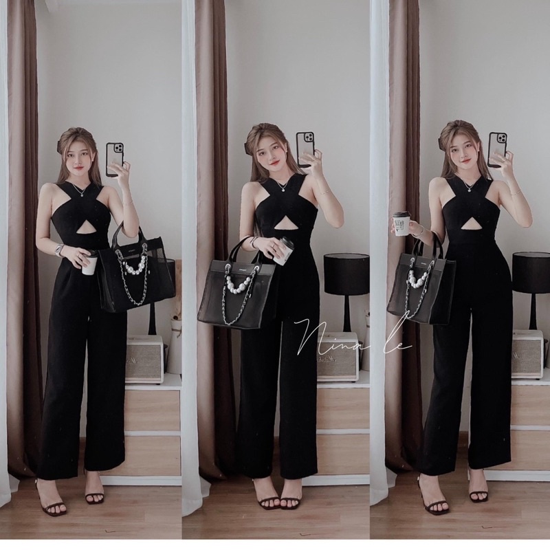 Jum chéo cổ yếm quần suông Em về sẵn