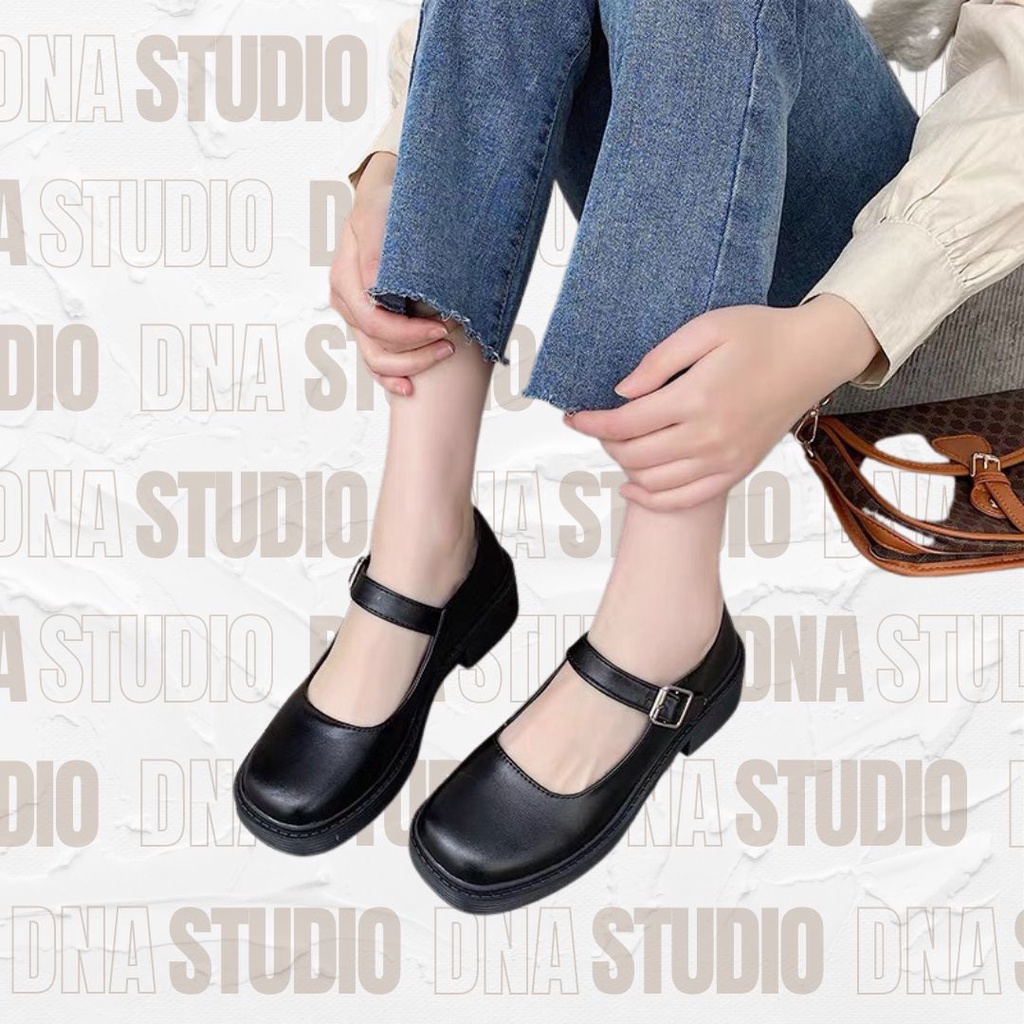 Giày Mary Jane mũi vuông đế cao 4 cm