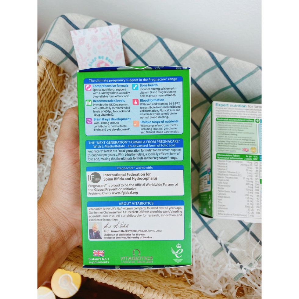 Bầu Anh Pregnacare Max vitamin tổng hợp cho bà bầu - UK -Chính Hãng