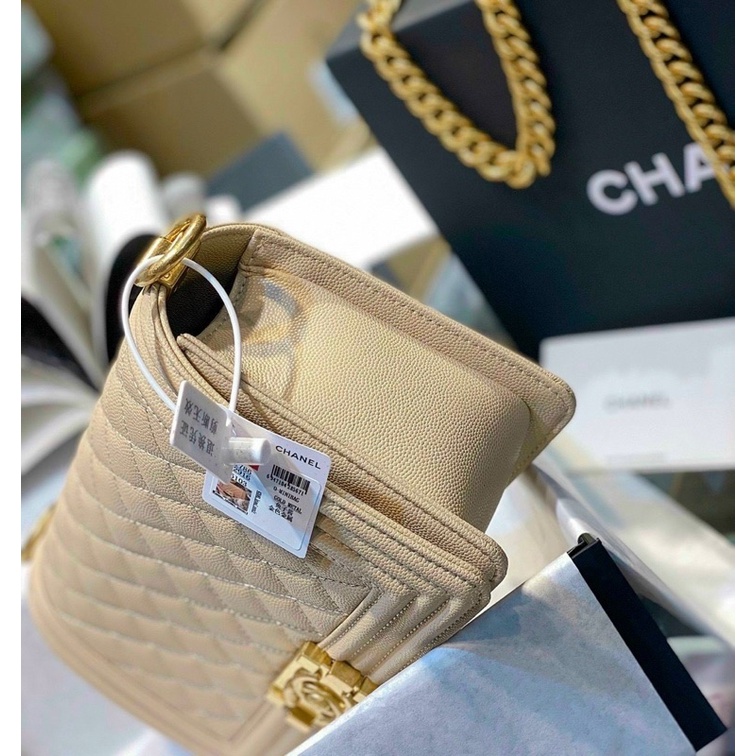 TÚI CN BOY CHẤT DA CAVIAR CAO CẤP SIZE 25
