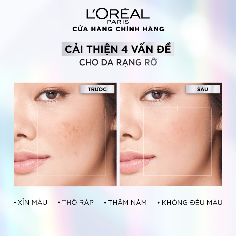 [Quà tặng không bán] Bộ Serum AHA & kem chống nắng mini L'Oreal Paris