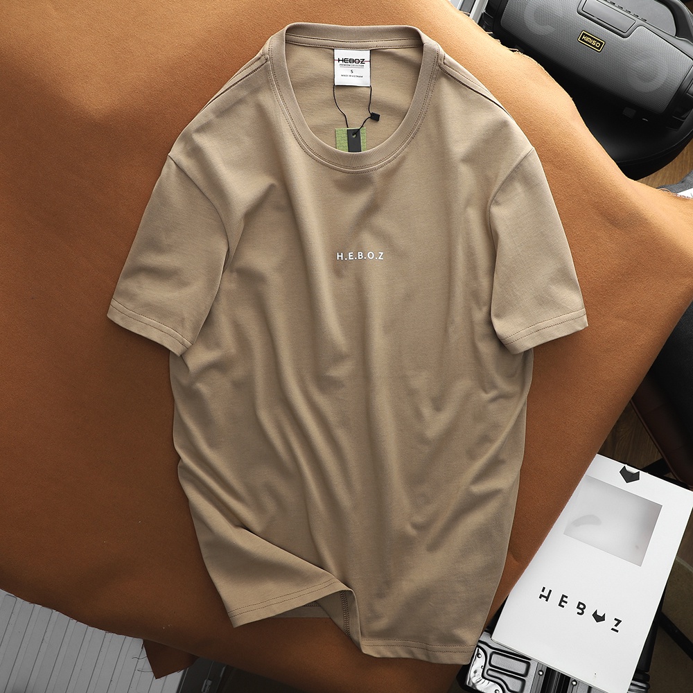 Áo thun nam cotton 2 chiều basic Heboz cao cấp 4M - 00001376