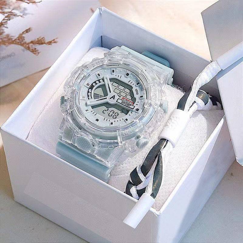 Đồng Hồ Đeo Tay Điện Tử Chống Nước Màu Trắng Xanh Dương Hình Kỳ Lân Dành Cho Học Sinh Trung Học Nam Nữ