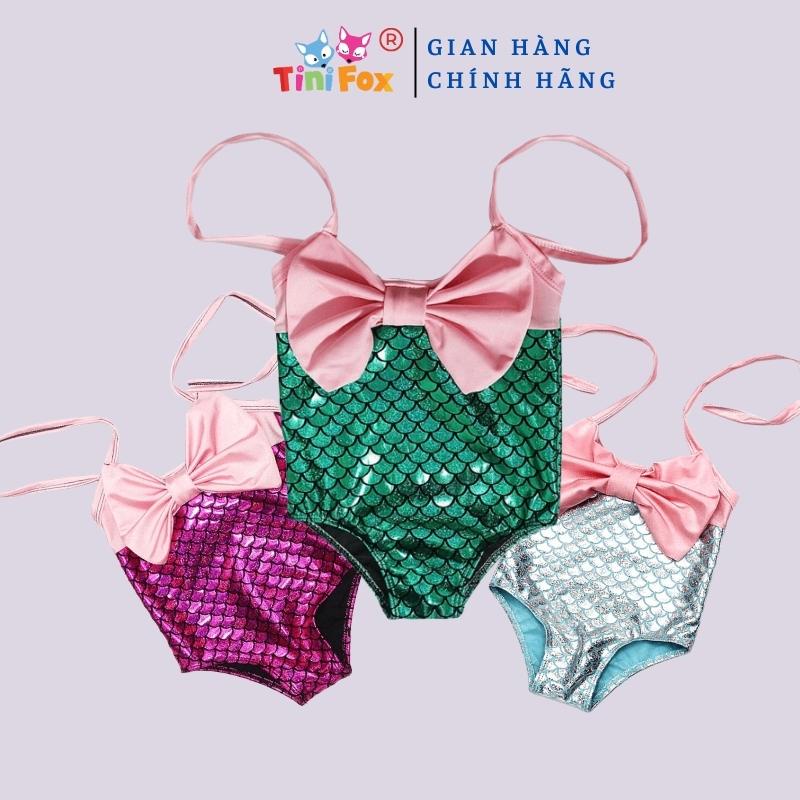Bikini cho bé Tinifox mẫu tiên cá cho bé gái 1-6 tuổi kèm nơ dễ thương