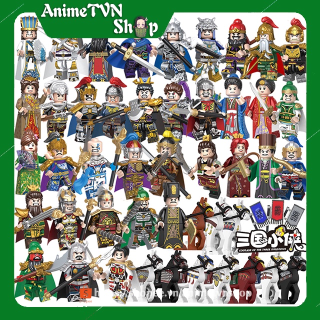 Đồ chơi Lắp ráp Mô hình Lego Minifigures Nhân vật Anh Hùng Tam Quốc Diễn Nghĩa ( Có Chân Đế ) Full Box Chính Hãng