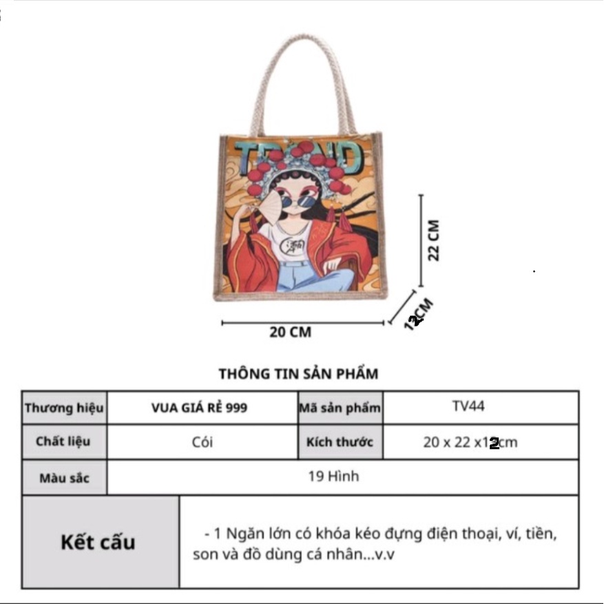 Túi cói mini Vintage nhẹ nhàng xinh yêu