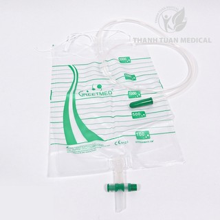❤ túi chứa nước tiểu túi đựng dẫn lưu nước tiểu có van t van xả ngang,túi chứa đựng nước tiểu khoá ngang