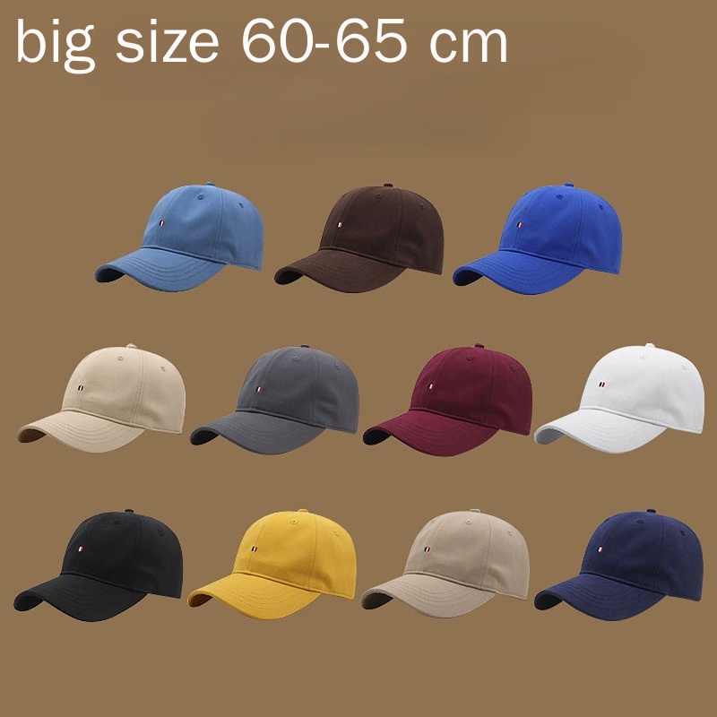 Mũ Lưỡi Trai Màu Trơn Kích Thước Lớn 60-65Cm Thời Trang Unisex
