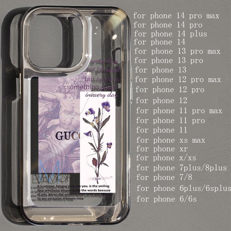 Ốp Điện Thoại TPU Silicon Mềm Trong Suốt Chống Sốc Họa Tiết Hoa Cho IPhone 14 Pro Max 11 13 12 Pro XS Max X XR 7 8 6 6S Plus