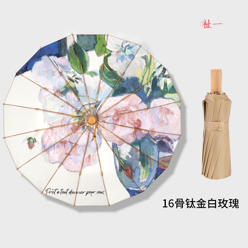 Dù Gấp Chống Tia Uv/Chống Gió Cỡ Lớn Tiện Dụng