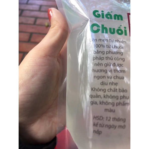 Dấm chuối thủ công lên men tự nhiên có giấm cái