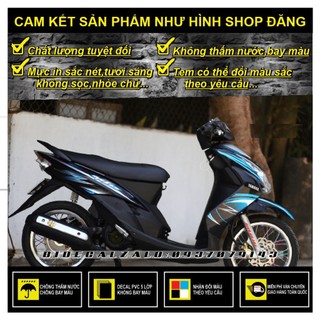 Tem rời mio z ultimo 2009 phối xanh ngọc đen - bi decal