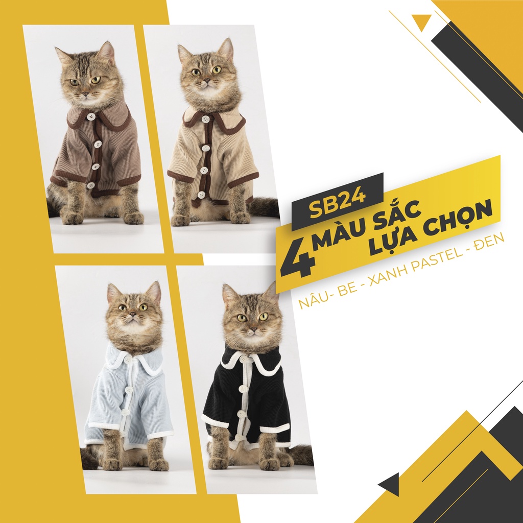 Áo Khoác Len Hàng Hiệu mùa đông cho thú cưng - SaboCoco - SB24