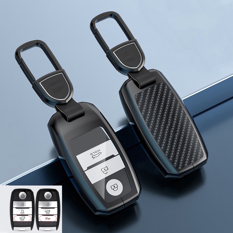 Bộ ốp khoá xe hơi hợp kim Carbon cho xe Kia Seltos