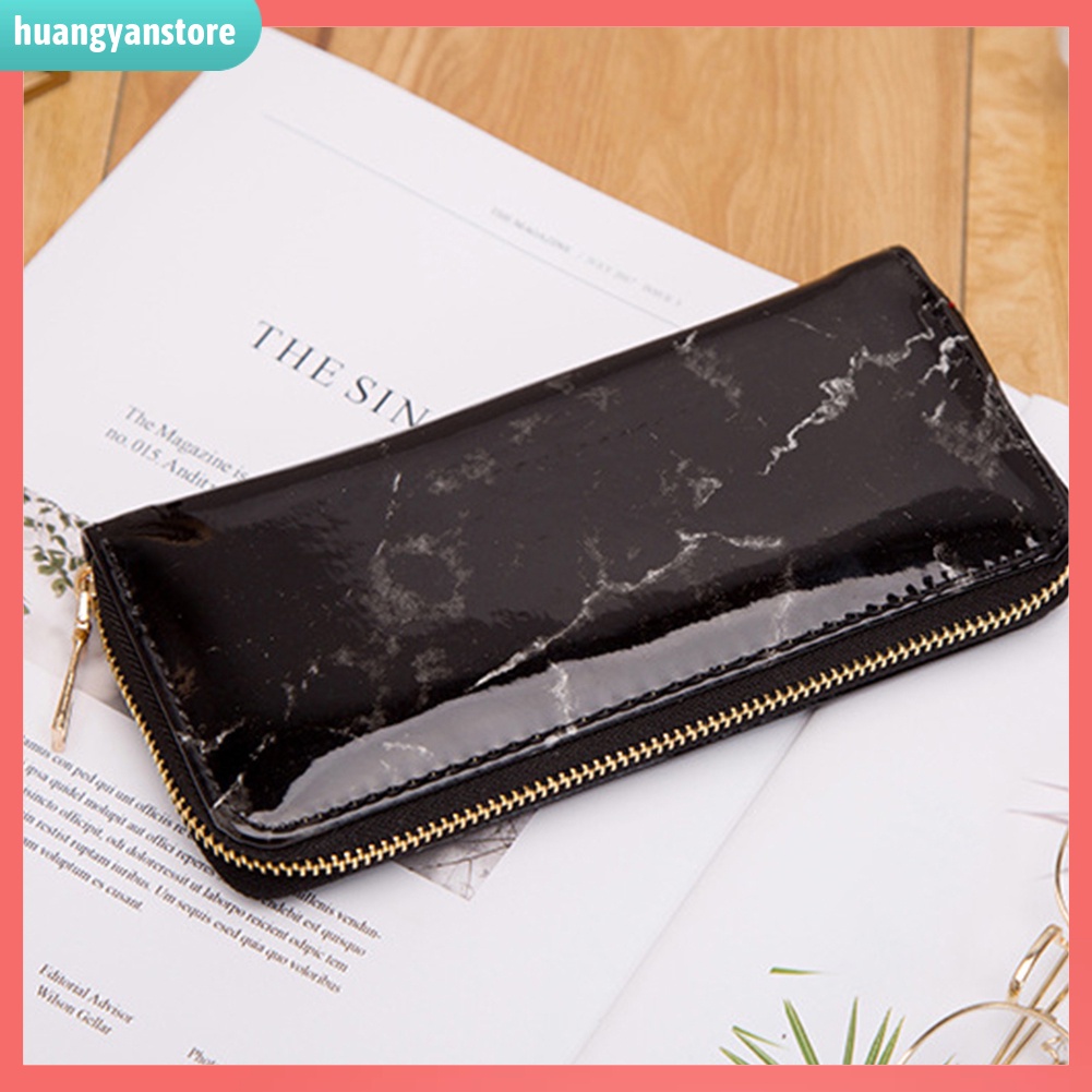 HY/ Ví Nữ Dáng Dài Họa Tiết Đá Cẩm Thạch Thời Trang