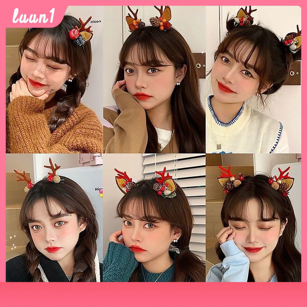 Còn Hàng 2022 Kẹp Tóc Gạc Giáng Sinh Mới Mũ Nai Sừng Tấm Thanh Toán Khi Nhận Hàng