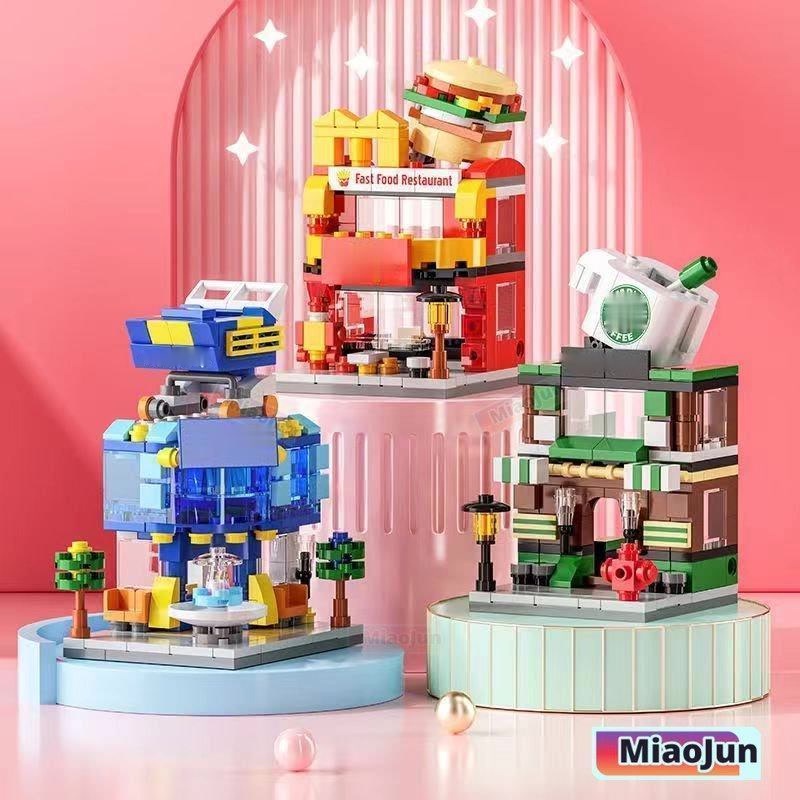 Đồ chơi mô hình lắp rápKiến trúc đường phố thương mại đô thị ghép xếp hình cho bé trai gái