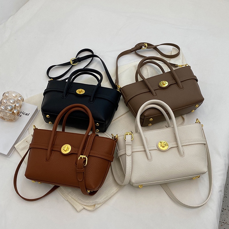 Túi Đeo Chéo Màu Sắc Đơn Giản Có Khóa Kéo Thời Trang Cho Nữ