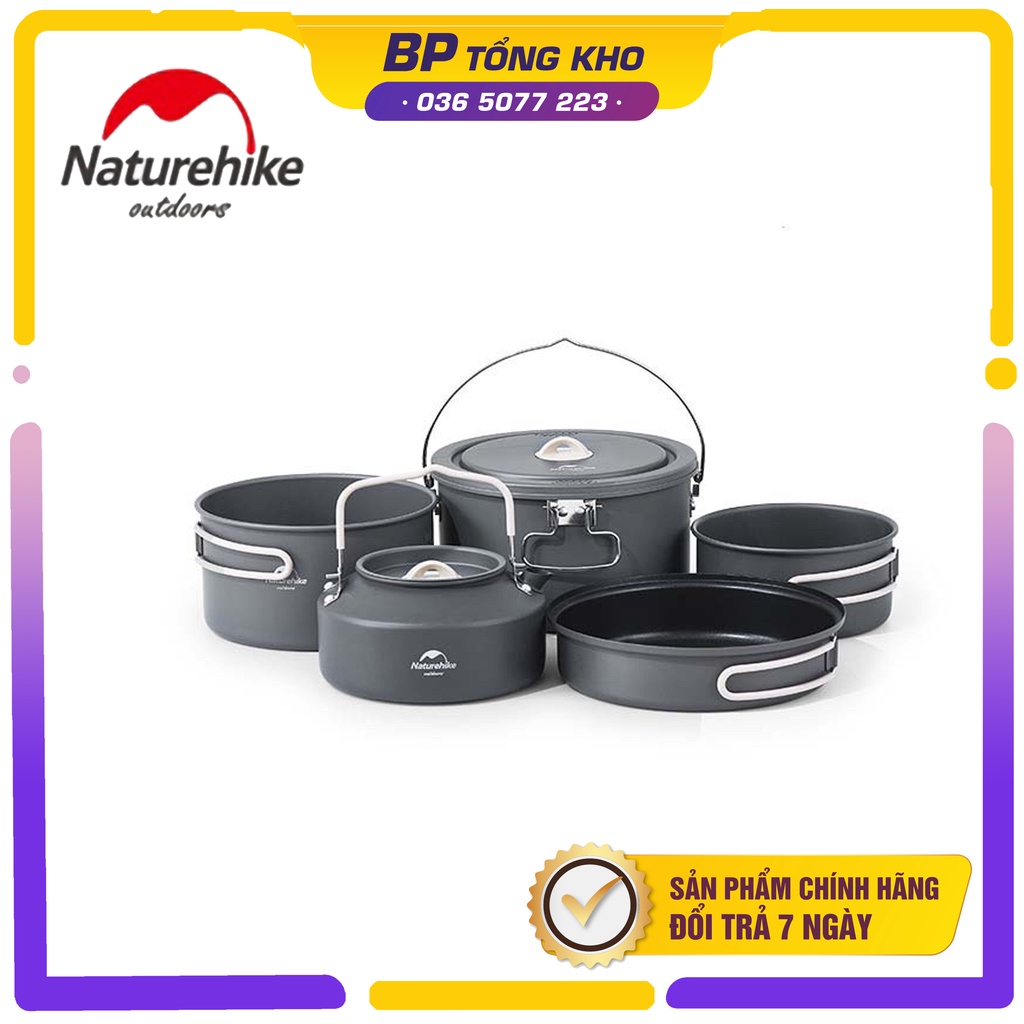 Bộ nồi cắm trại hợp kim nhôm NatureHike CNH22CJ002