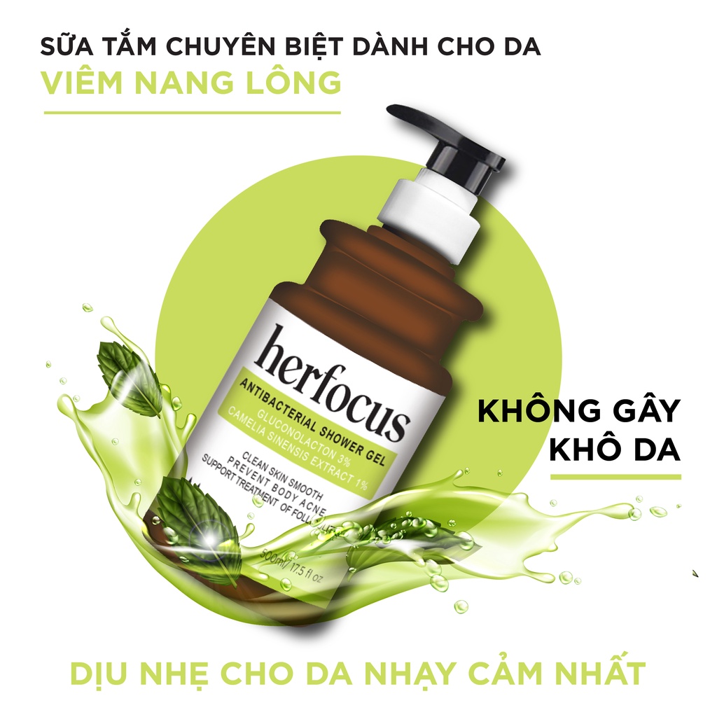 Sữa tắm mụn lưng 100% thảo mộc thiên nhiên MEE NATURAL 500ml, trắng da giảm thâm