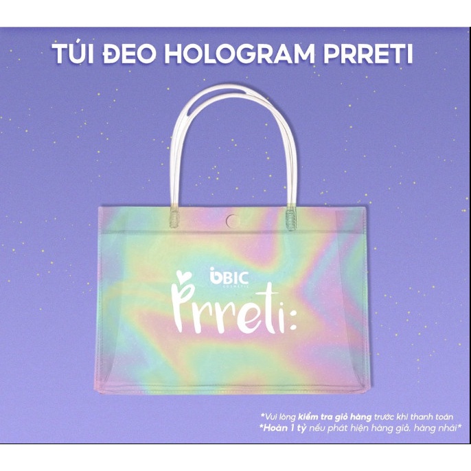 [HB Gift]Túi Holo gram tiện lợi đựng mỹ phẩm chống thấm nước lấp lánh blingbling Zentop