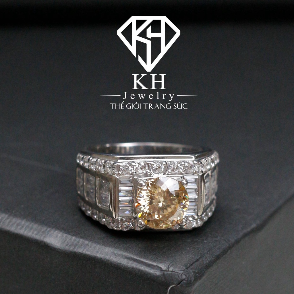 Nhẫn Nam Xi Kim KHJRM024 - Hột Chủ 8.1mm