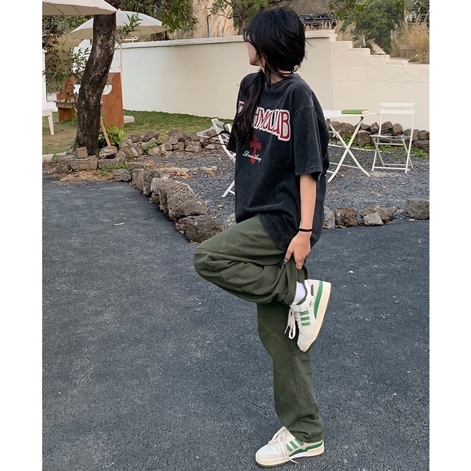 Áo Thun Nữ Ngắn Tay Cổ Tròn In Hình Phong Cách vintage Hàn Quốc