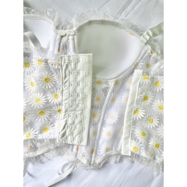 Áo Corset Ren Cúp Ngực - Corset Ren Vintage