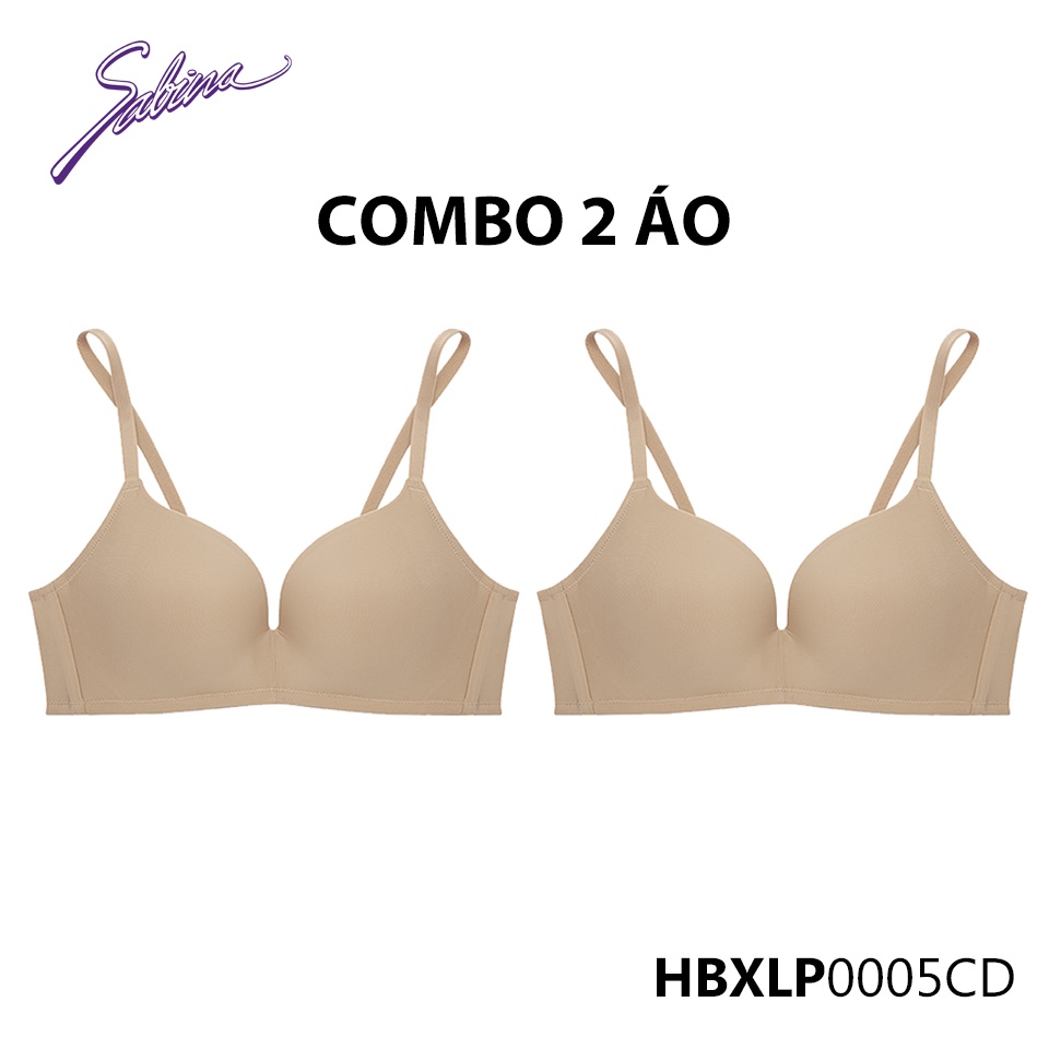 Combo 2 Áo Lót Không Gọng Mút Dày Siêu Nâng Ngực Màu Trơn Habpy Lady By Sabina HBXLP0005